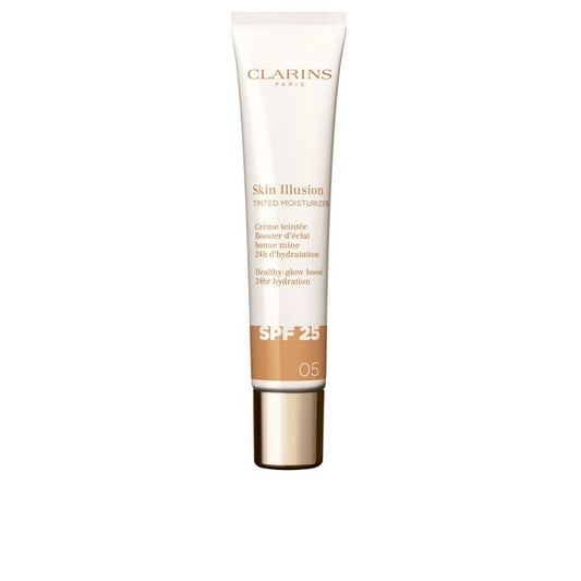 Clarins Skin illusion tinted moisturizer tratamento antienvelhecimento com cor e brilho fps 25 #05 40 ml
