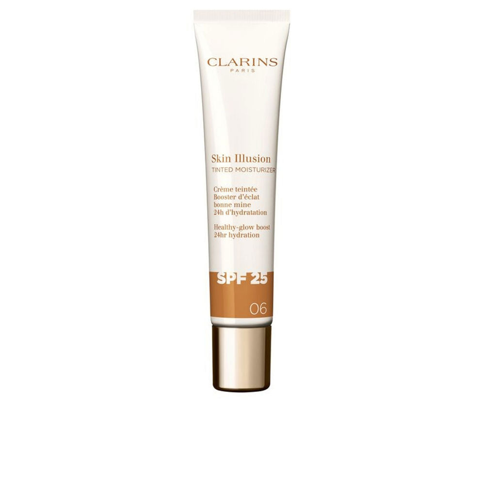 Clarins Skin illusion tinted moisturizer tratamento antienvelhecimento com cor e brilho fps 25 #06 40 ml