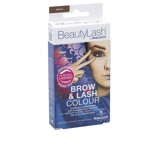 Refectocil Beautylash brow & lash color kit tinte cejas y pestañas #castaño medio 1 u
