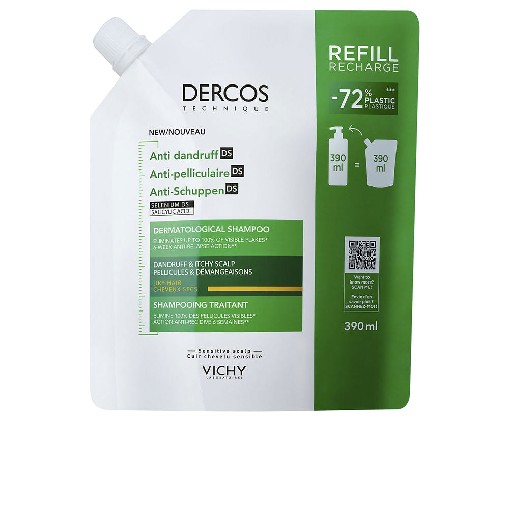 Vichy Dercos Champô Anticaspa DS para Cabelo Seco Eco-Recarga 390ml