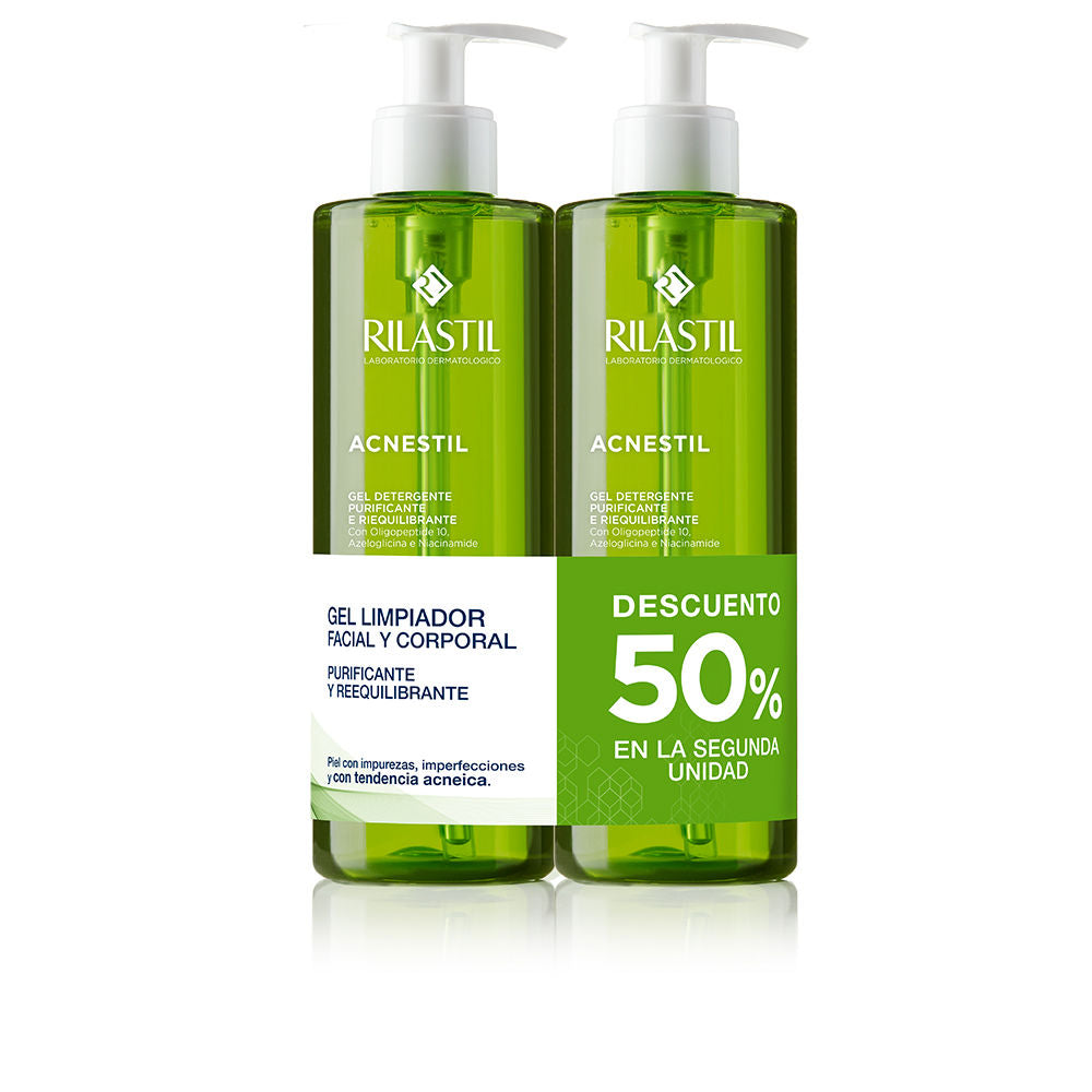 Rilastil Acnestil gel de limpeza purificante pacote 2 x 400 ml