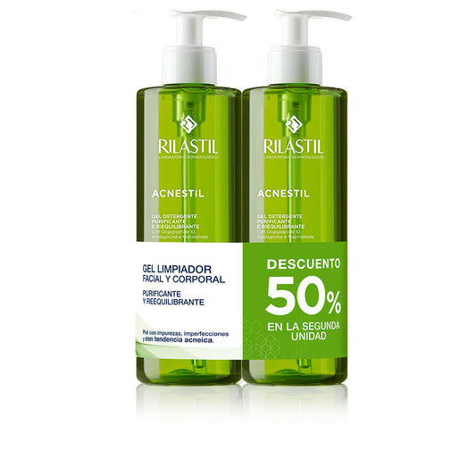 Rilastil Acnestil gel de limpeza purificante pacote 2 x 400 ml