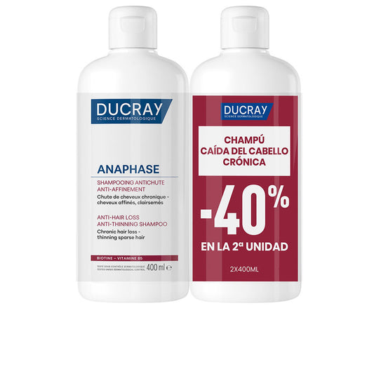 Ducray Shampoo antiqueda e anti-ralo anaphase embalagem com 2 x 400 ml