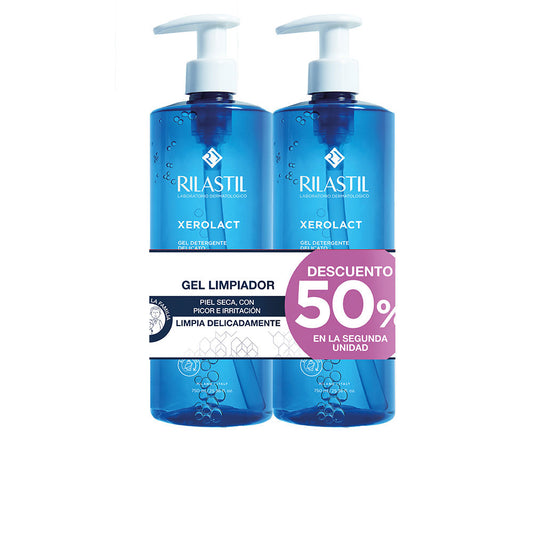 Rilastil Xerolact gel de limpeza suave e protetor embalagem de 2 x 750 ml