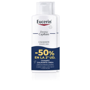 Eucerin Shampoo calmante de ureia dermo capillaire embalagem com 2 x 250 ml