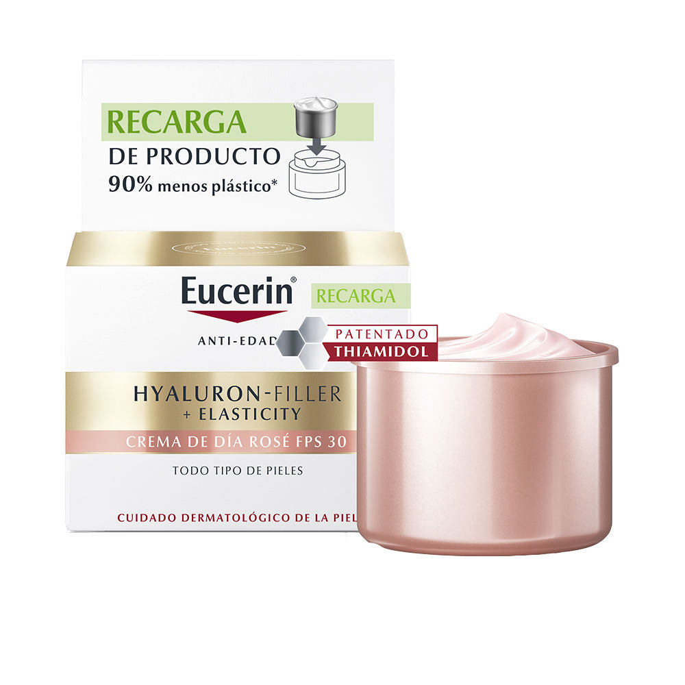 Eucerin Hyaluron-filler + creme de diâmetro com transparência rosé fps 30 reabastecer 50 ml