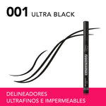 Bourjois Delineador à prova d'água forró fino #001-ultra preto 1 unidade