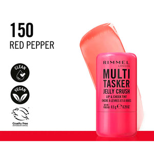 Rimmel London Bastão de corar e batom crush de geléia multitarefas nº 150 - pimenta vermelha 8,5 gr