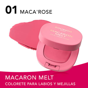 Bourjois Blush macaron derretido para bochechas e lábios #1-honey nougat 8 gr