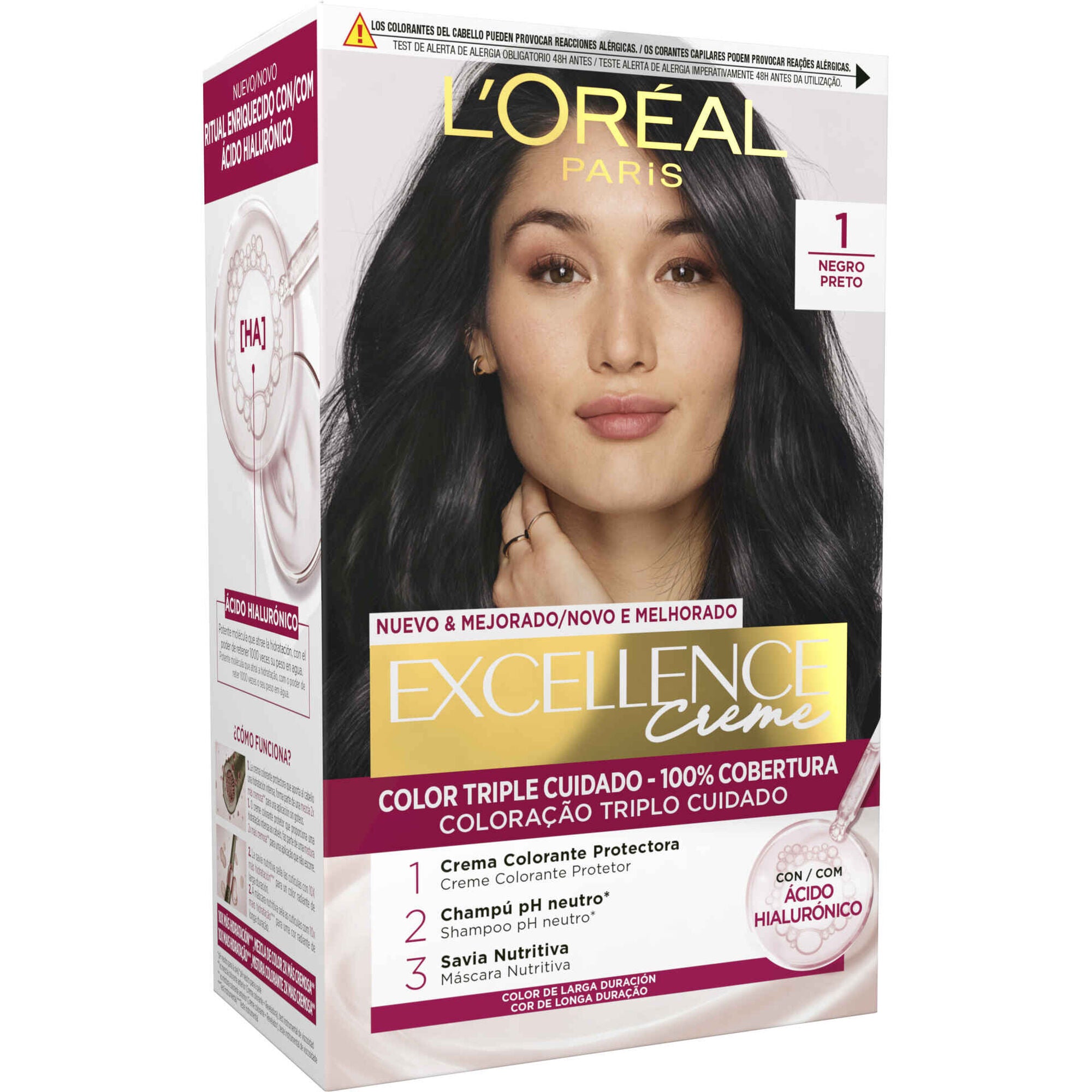 L'Oréal Paris Excellence Creme Tom 1 Preto 1 un
