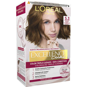 L'Oréal Paris Excellence Coloração Creme 5.3 Castanho Claro Dourado 1 un