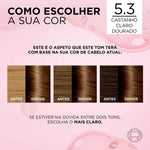 L'Oréal Paris Excellence Coloração Creme 5.3 Castanho Claro Dourado 1 un