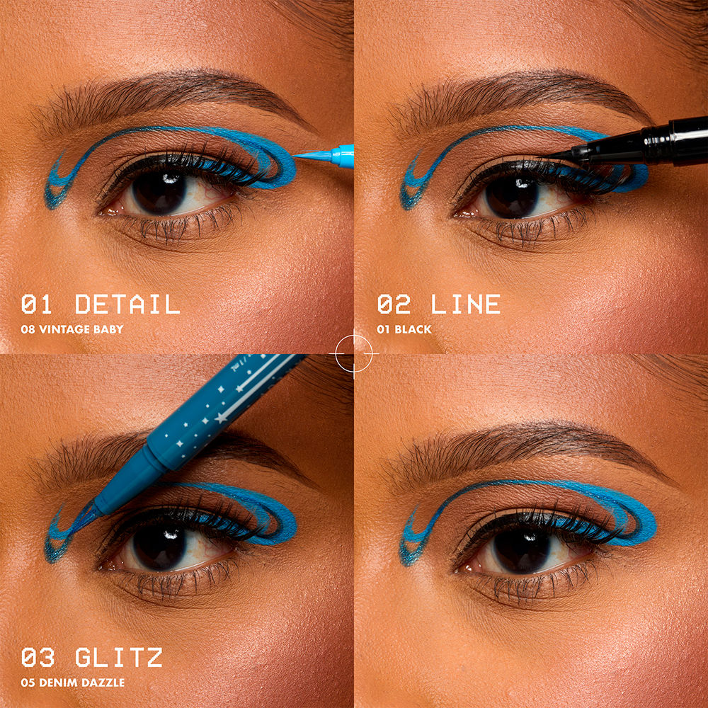 Nyx Professional Make Up Delineador epic ink liner glitz à prova d'água #03-bootcut bling 1 ml