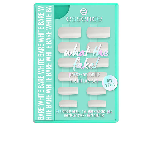 Essence Conjunto de unhas postiças o que é falso! #04 - branco puro, 6 peças