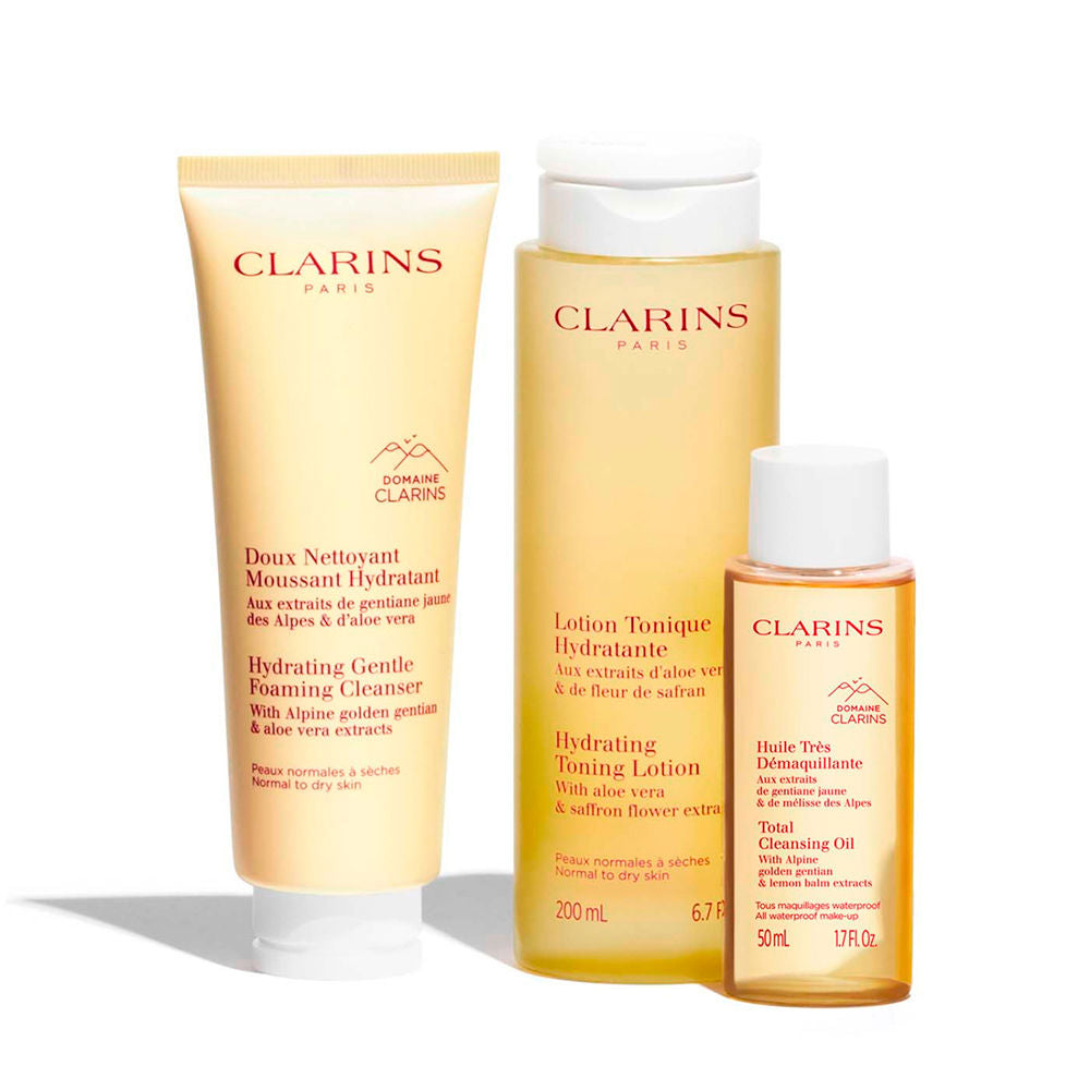 Clarins Pieles normais-secas esenciais de limpieza estuche 4 pz