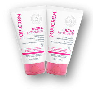 Topicrem Creme hidratante para mãos uh ultra, pacote com 2 unidades de 50ml.