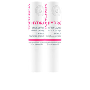 Topicrem Hydra+ bálsamo labial ultra-hidratante, pacote com 2 unidades de 4 g