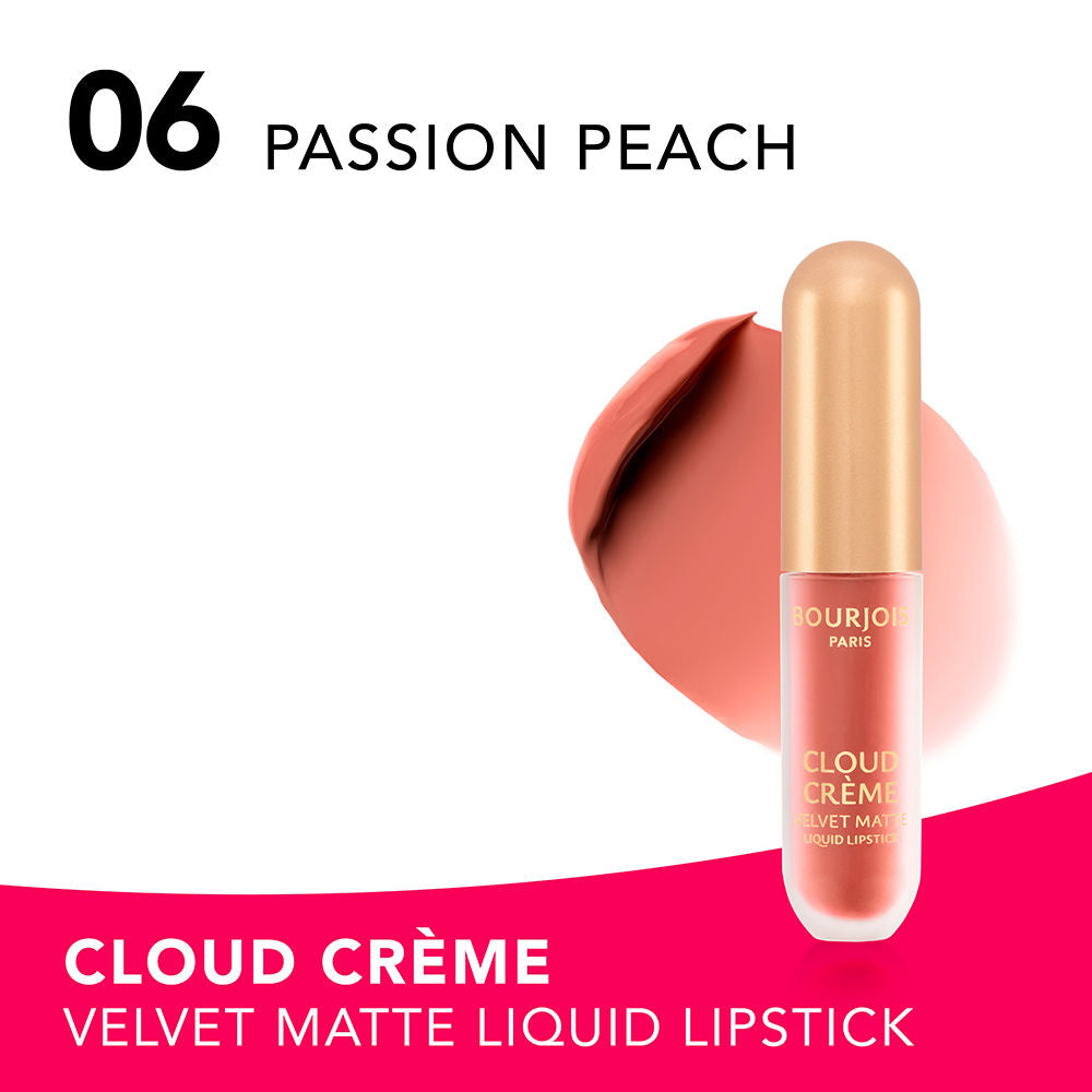 Bourjois Nuvem crème edição veludo fosco labial líquido #06-passion peach 3 ml