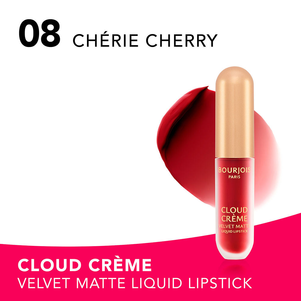 Bourjois Nuvem crème edição veludo fosco labial líquido #08-cherie cereja 3 ml
