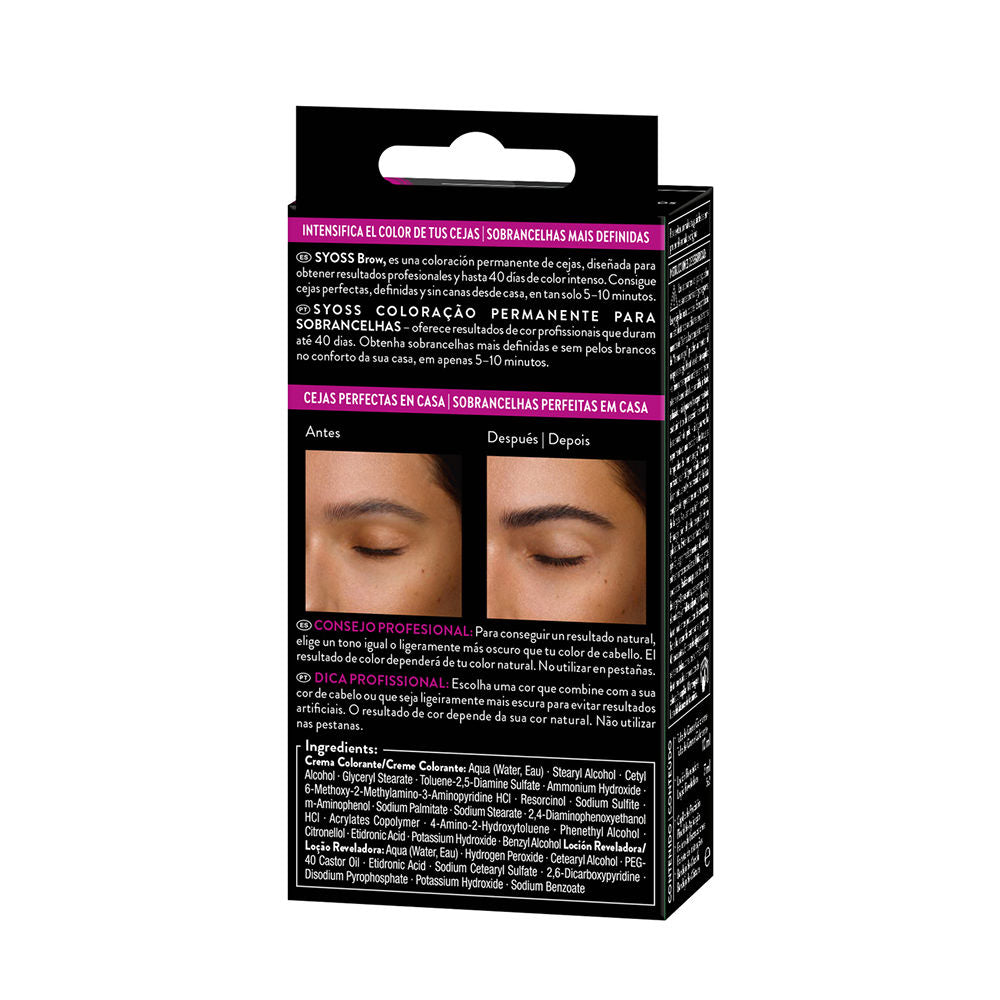 Syoss Brow tint sobrancelhas permanentes #preto 1 u