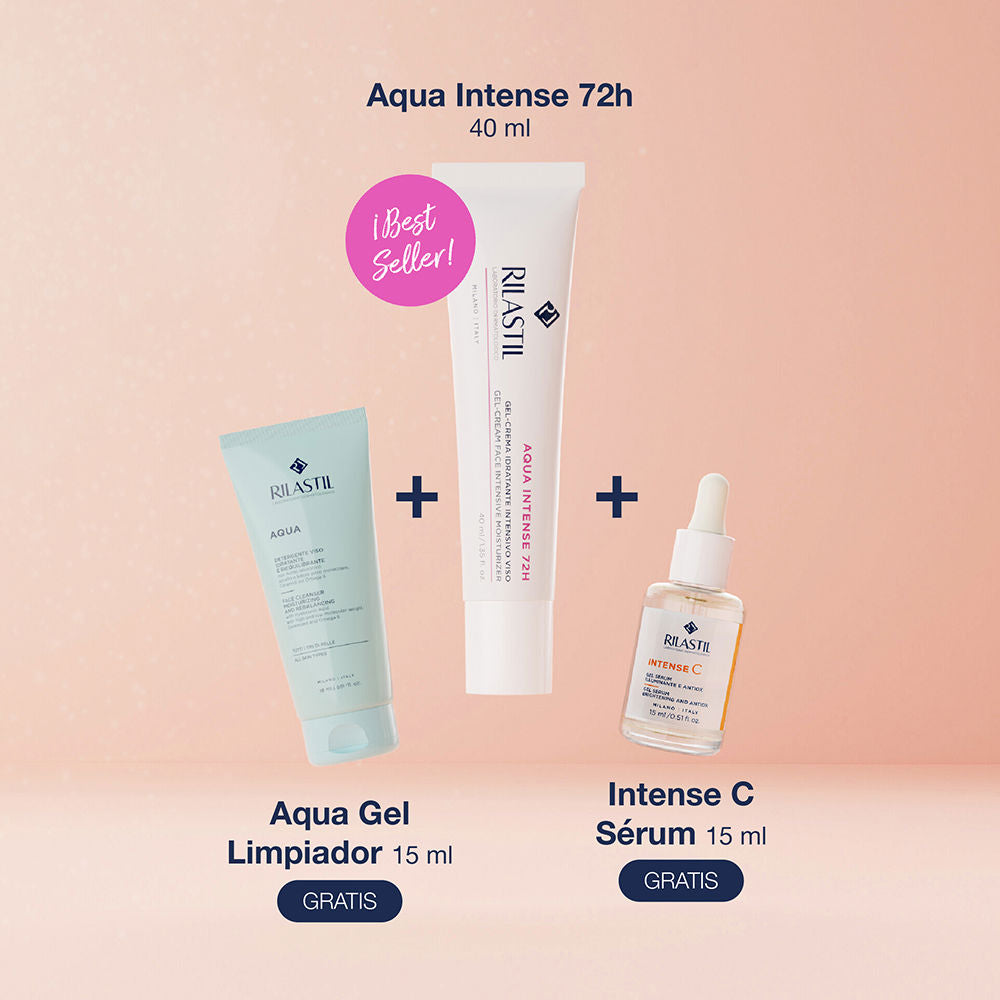 Rilastil Aqua intense 72h hidratação e iluminação ritual 3 peças