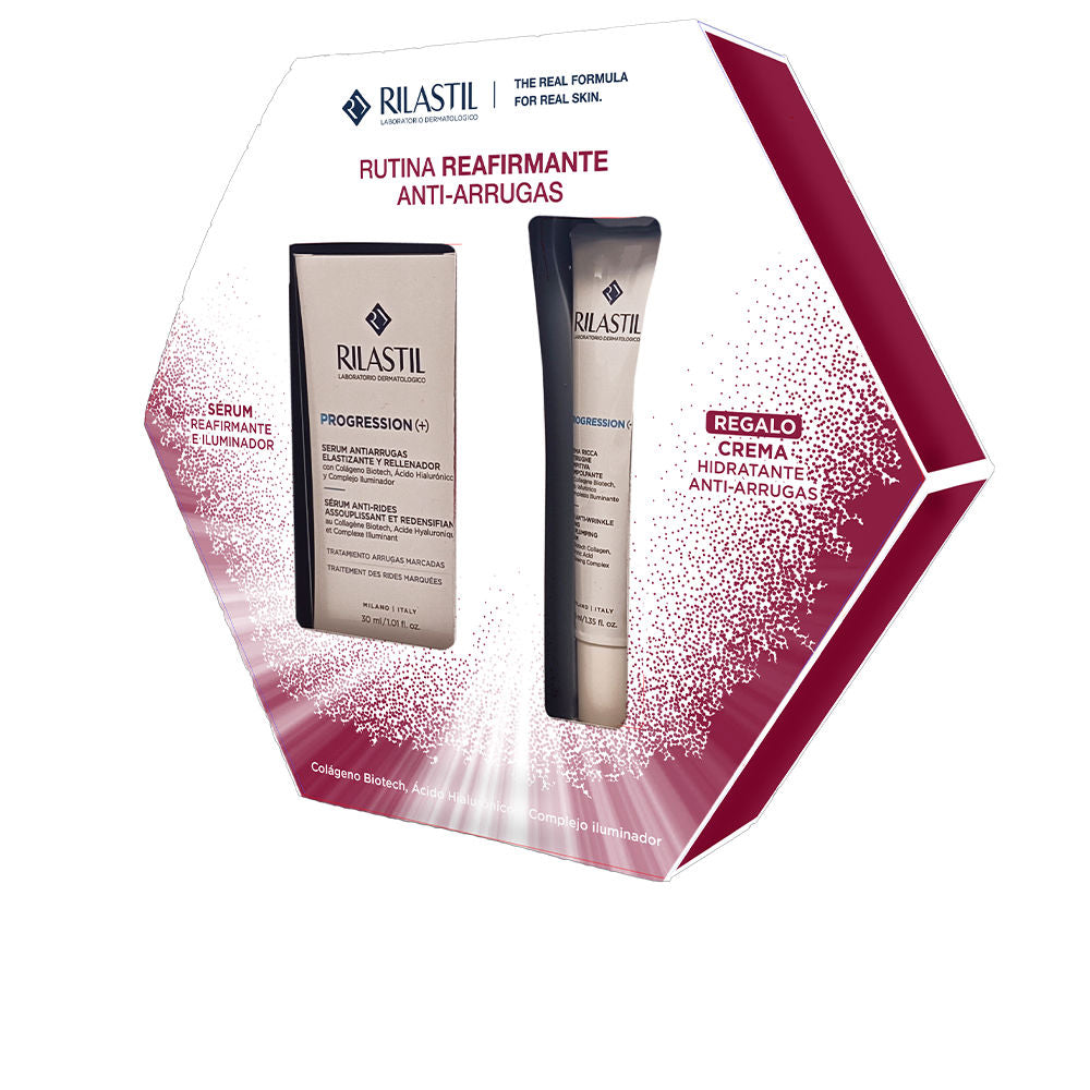 Rilastil Progression (+) rotina anti-rugas e iluminadora - estojo de 2 peças