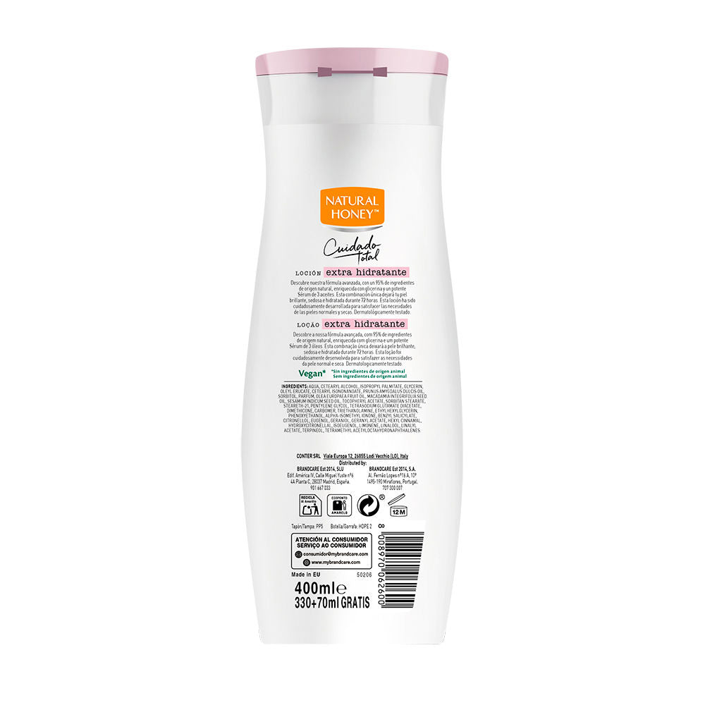 Natural Honey Loção corporal extra nutritiva 330 ml