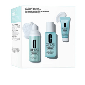 Clinique Sistema de cuidados com a pele em 3 etapas Anti-blemish Solutions, estojo com 3 peças