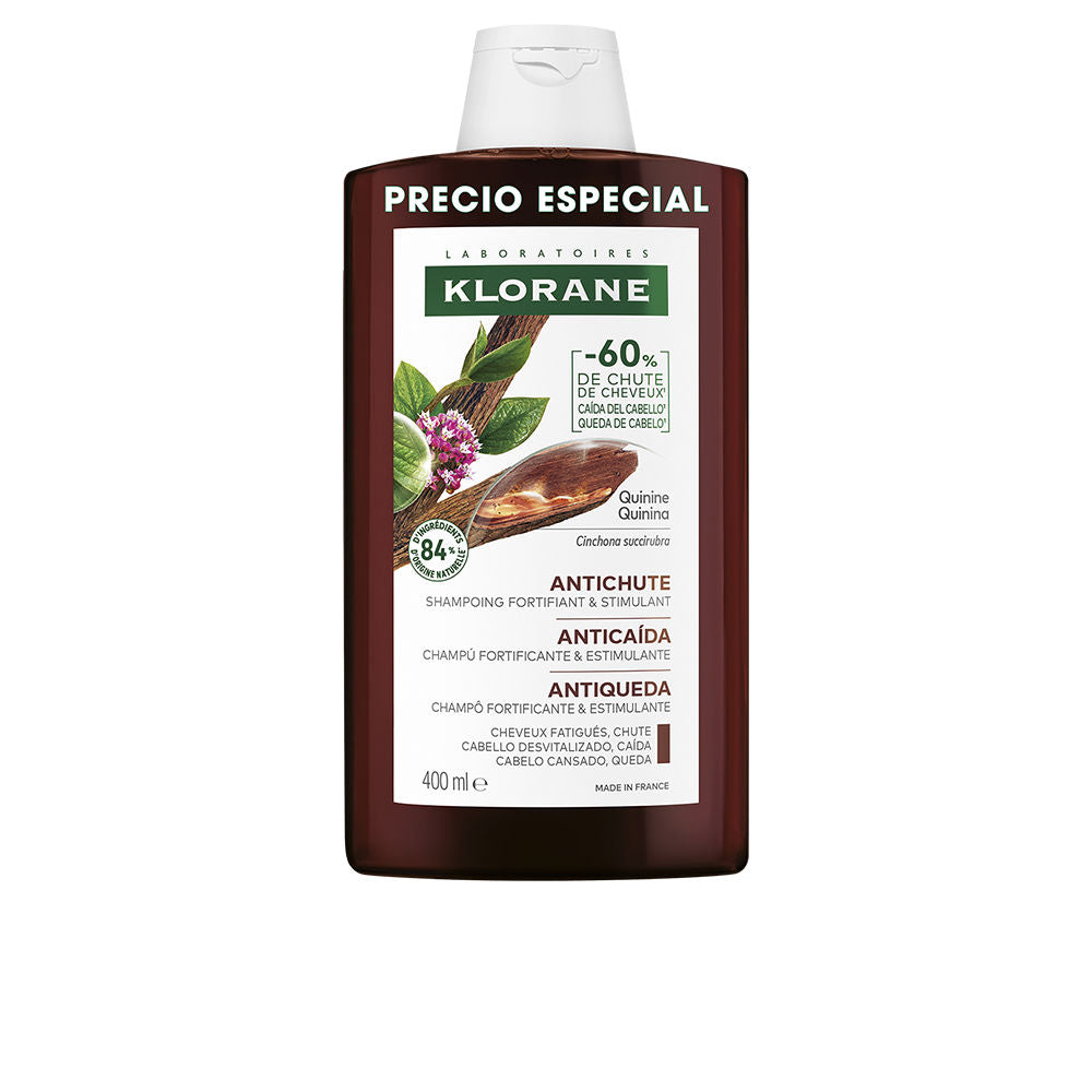 Klorane Shampoo antiqueda de quinina para cabelos enfraquecidos, 400 ml