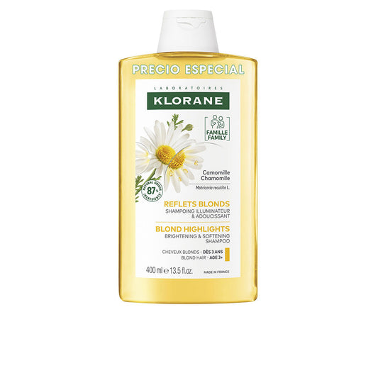 Klorane Shampoo iluminador de camomila para mechas loiras 400 ml