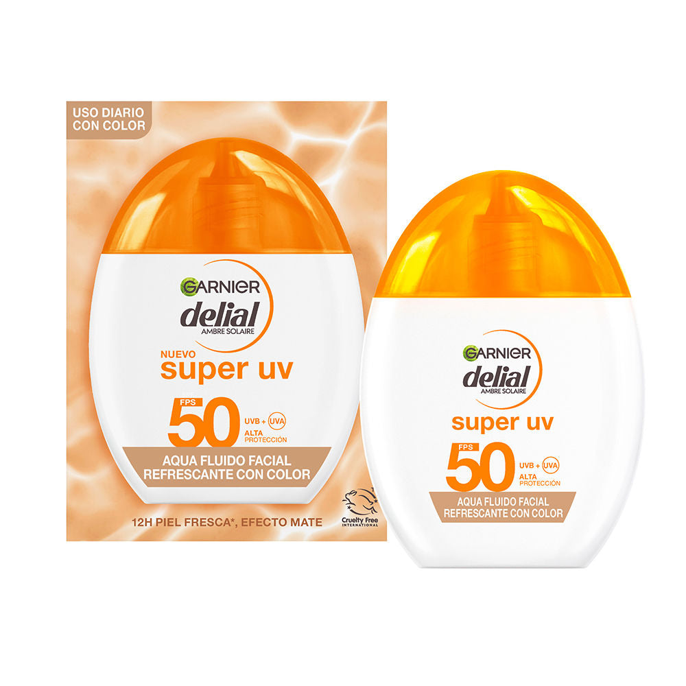 Garnier Delia super uv fluido facial refrescante com cor fps 50 40 ml