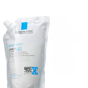 La Roche Posay Creme de banho relipidizante e anti-irritante lipikar syndet ap+ para pele atópica, refil de 400ml