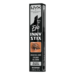 Nyx Professional Make Up Delineador em creme gel à prova d'água stix épico de tinta #01-preto tela 0,1 g
