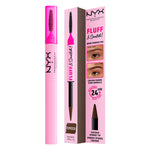 Nyx Professional Make Up Fluff & snatch! caneta para sobrancelhas em pó nº 08 - preta, 1 g