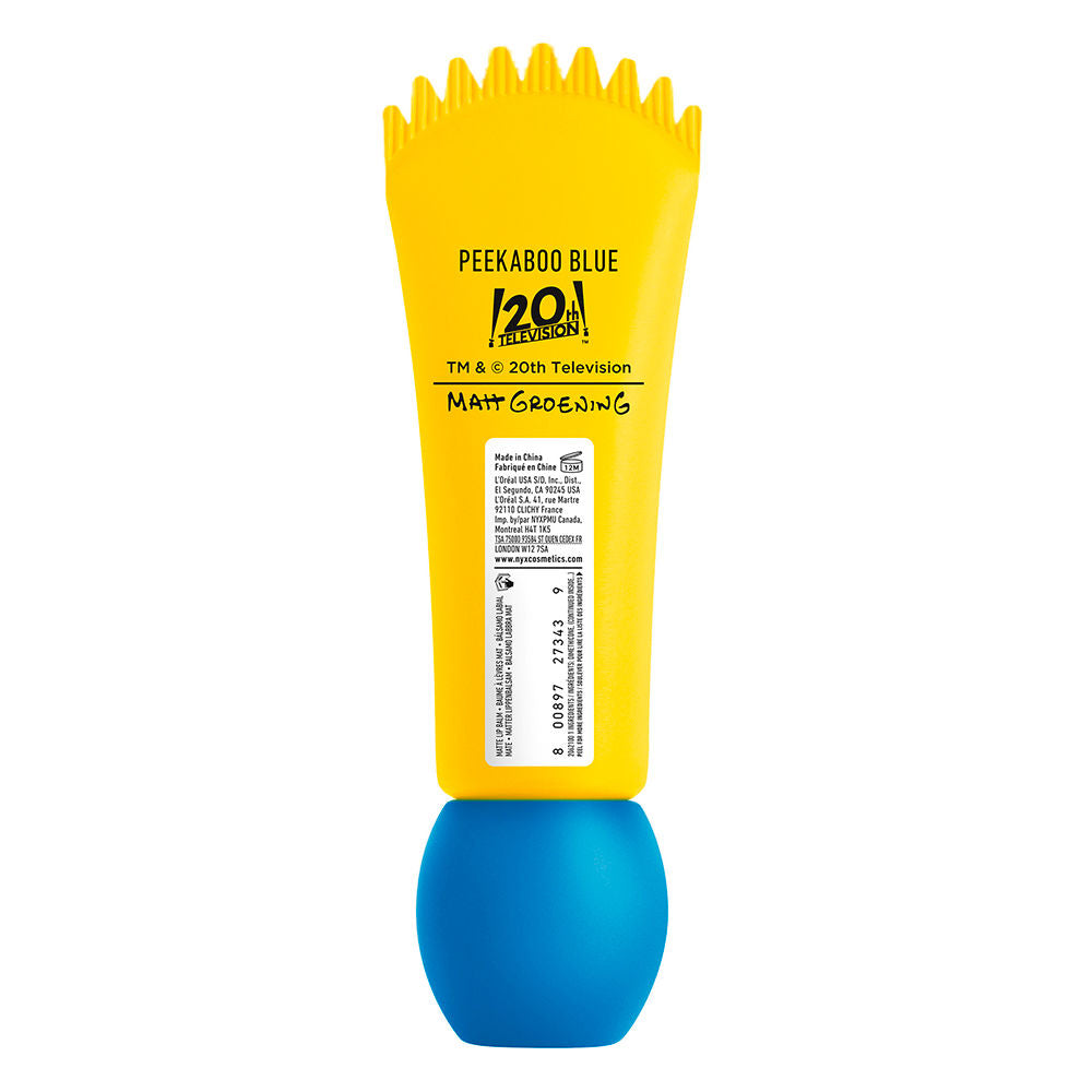 Nyx Professional Make Up Bálsamo labial the simpsons smushy companheiro #peekaboo azul 8 ml