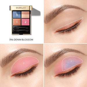 Guerlain Sombras ombres g em 4 toneladas, edição limitada #396-denim florescer, 6 g