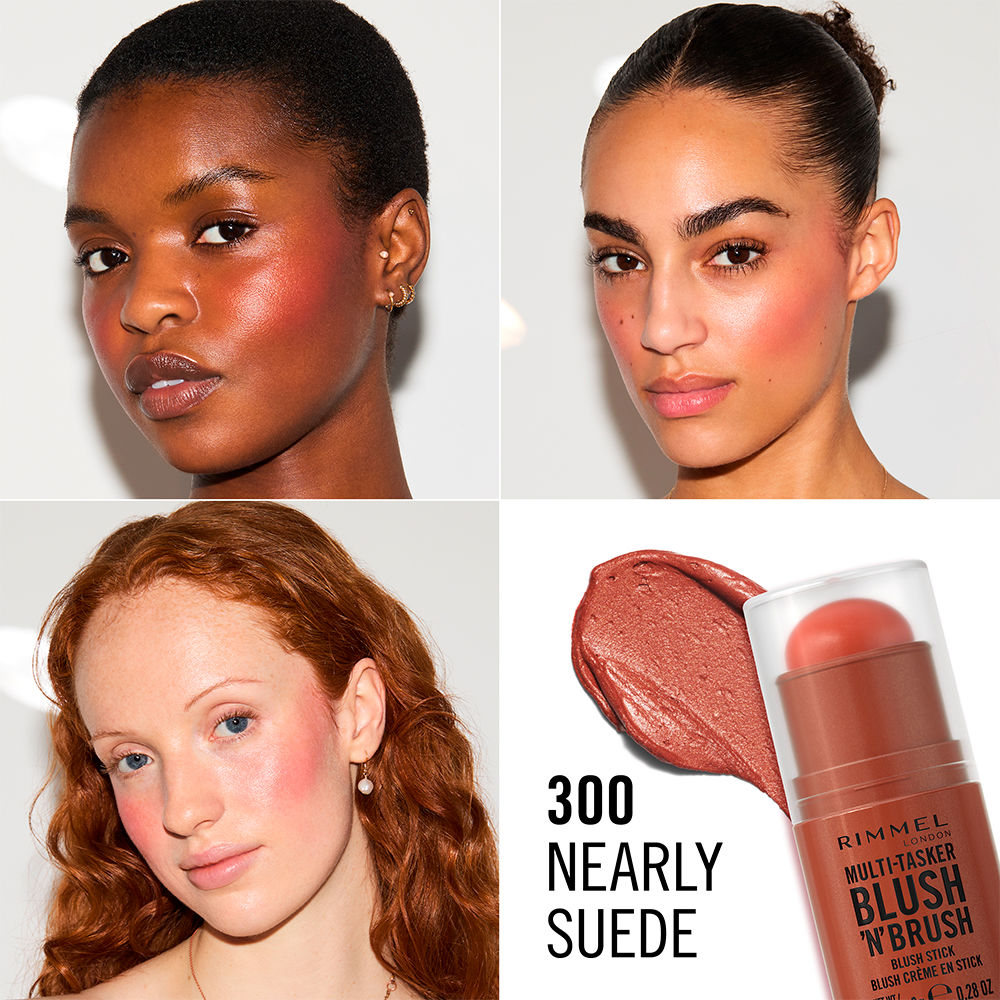 Rimmel London Blush 'n' pincel multi-tasker em bastão #300 - quase camurça 8 g