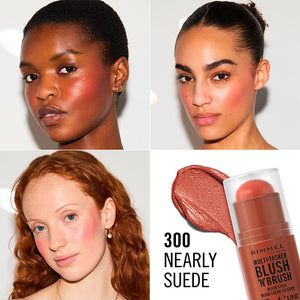 Rimmel London Blush 'n' pincel multi-tasker em bastão #300 - quase camurça 8 g
