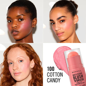Rimmel London Blush 'n' pincel multi-tasker em bastão #100 - algodão doce 8 g