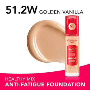 Bourjois Base de maquilhagem saudável mistura nº 51.2w - baunilha dourada 30 ml