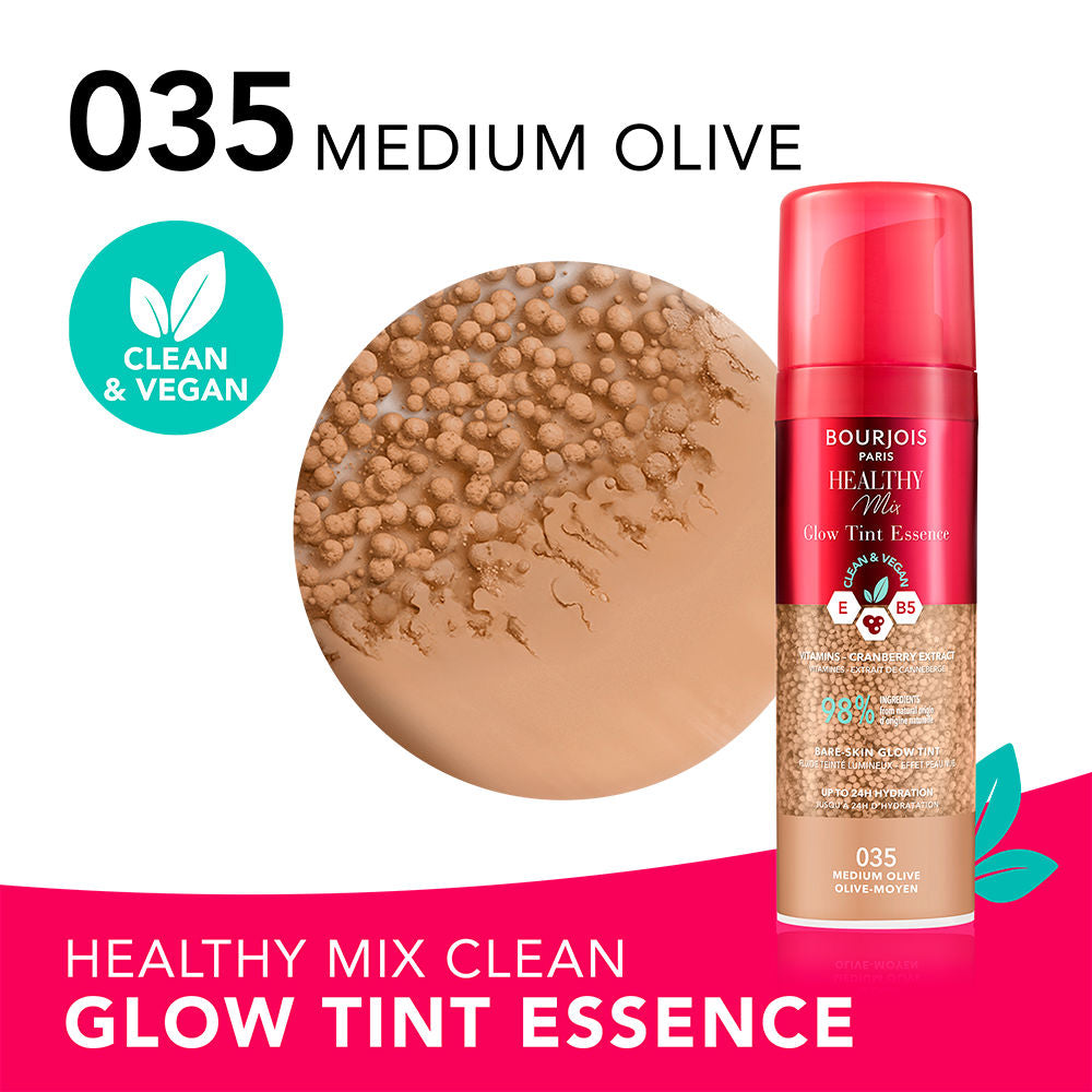 Bourjois Base de maquiagem healthy mix glow tint essence nº 040 - oliva médio 30 ml