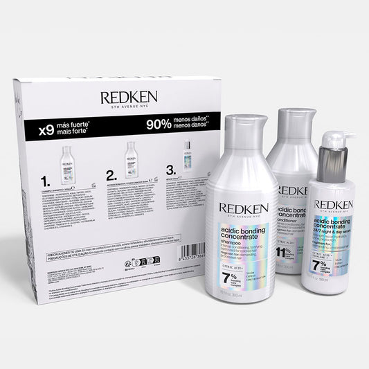 Redken Concentrado de ligação ácida - estojo com 3 unidades