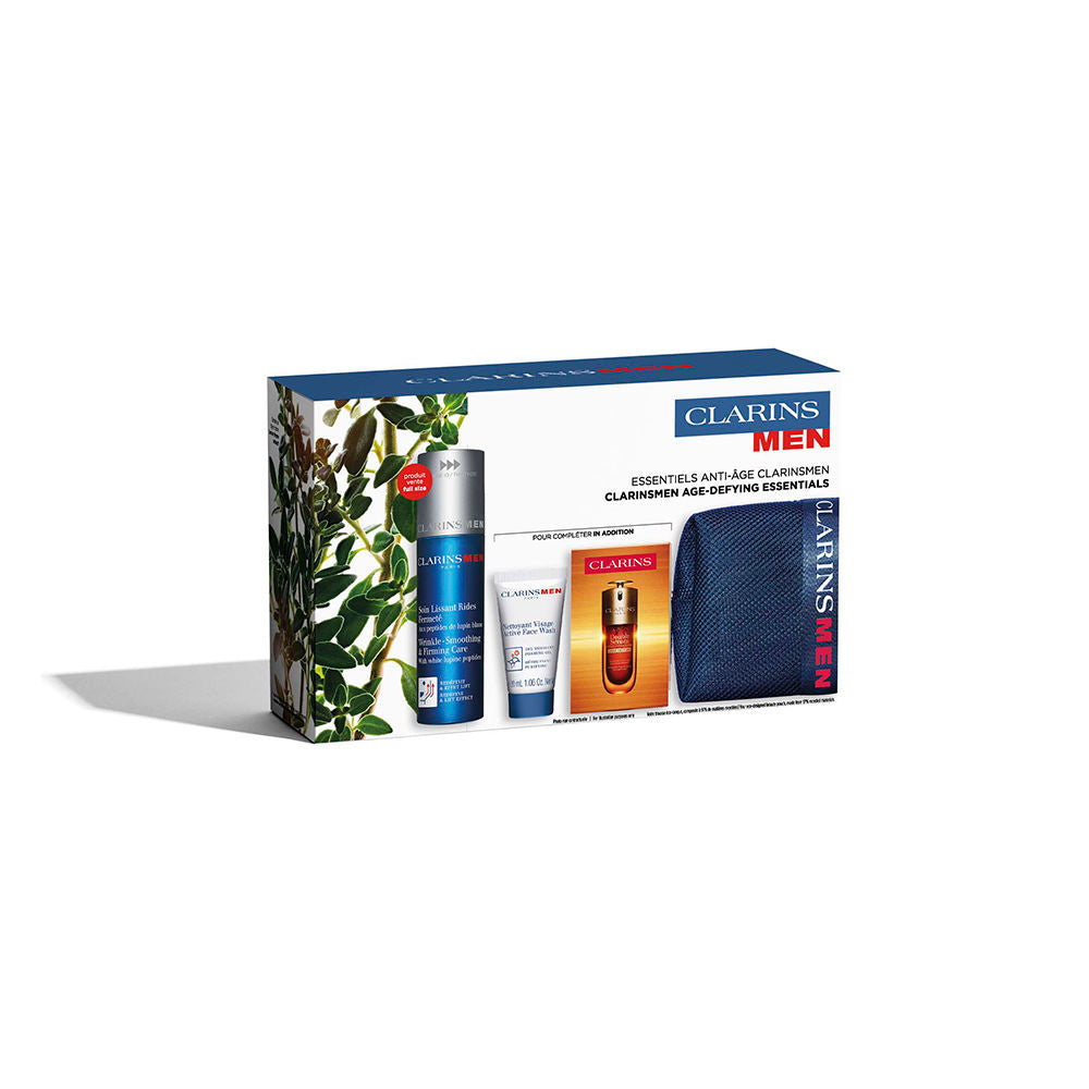 Clarins Creme em gel masculino antienvelhecimento e firmador - conjunto com 4 peças