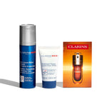 Clarins Creme em gel masculino antienvelhecimento e firmador - conjunto com 4 peças