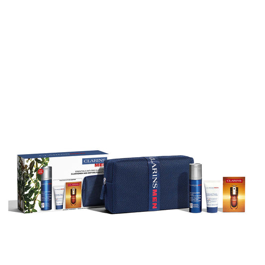 Clarins Creme em gel masculino antienvelhecimento e firmador - conjunto com 4 peças