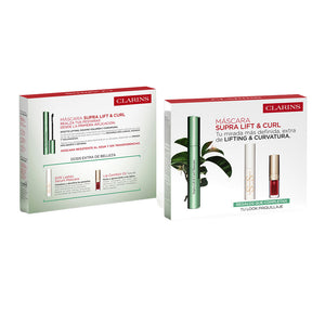 Clarins Conjunto de máscara para cílios supra elevador e curl, 3 peças
