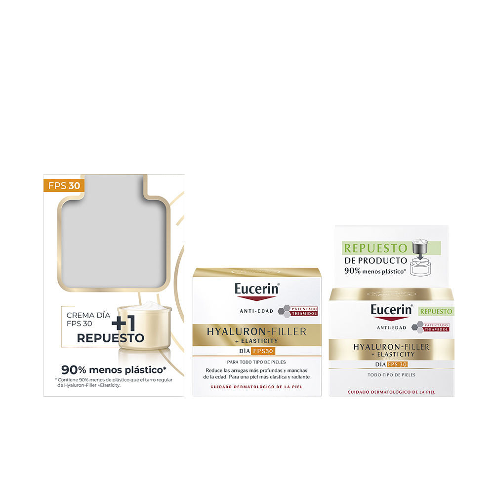Eucerin Preenchimento de hialuron + dia da elasticidade fps 30 + recarga 2 u