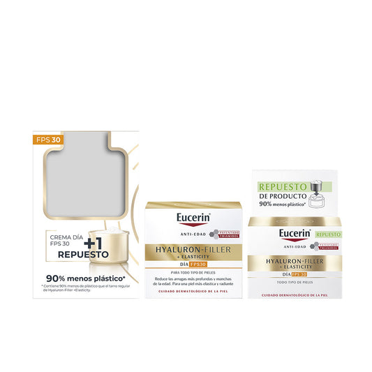 Eucerin Preenchimento de hialuron + dia da elasticidade fps 30 + recarga 2 u