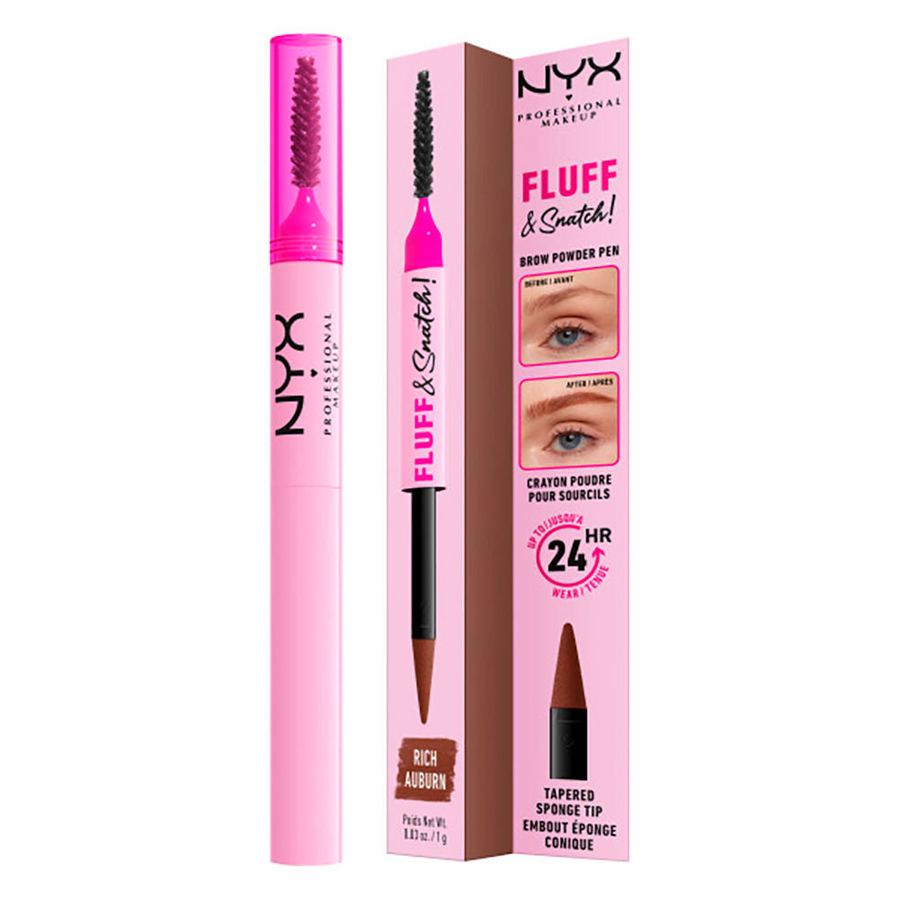 Nyx Professional Make Up Fluff & snatch! caneta para sobrancelhas em pó nº 04, 1 g