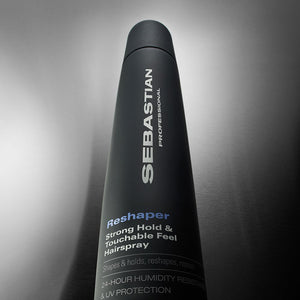 Sebastian Professionals Reshaper spray de fixação forte e toque suave para cabelo, resistente à umidade por 24 horas, 300ml